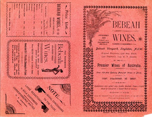 Bebah Wines Advertisement