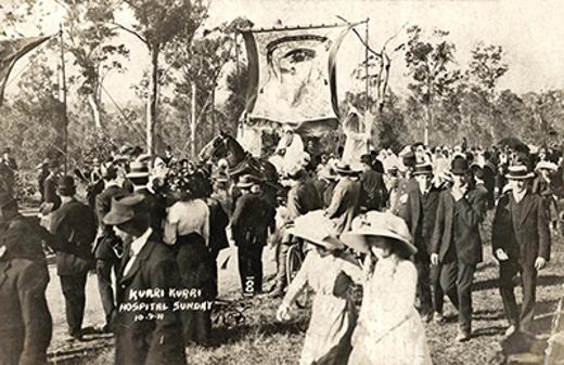 Ancient Order of Druids in Hospital Procession, Kurri Kurri, NSW, Australia, 10th September 1911