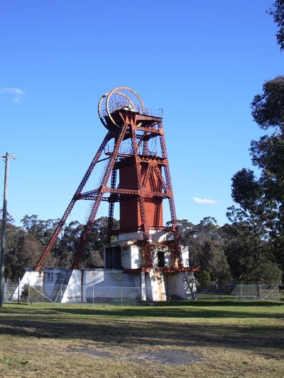 Restored poppet head, Aberdare Central Colliery, Kitchener