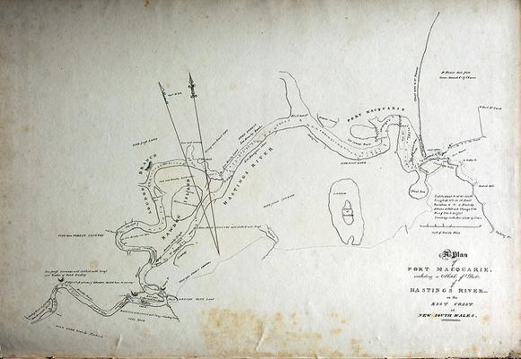 Plan of Port Macquarie including a Sketch of Part of Hastings River on the East Coast of NSW