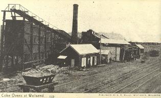 Coke ovens at Wallsend [1870s]. Published by C.E. Hulse, Stationer, Wallsend. From the Newcastle and Hunter District Historical Society Archives, University of Newcastle, Cultural Collections.