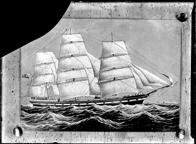 Painting of unidentified ship