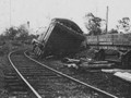 66Kitson-built loco off the tracks at Richmond Vale junction NSW