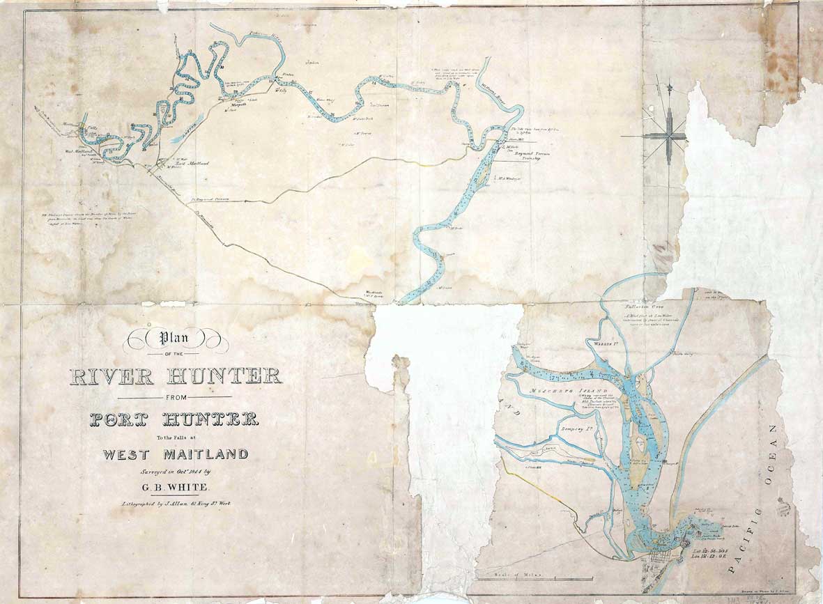 1844 Plan of the Hunter River GB White