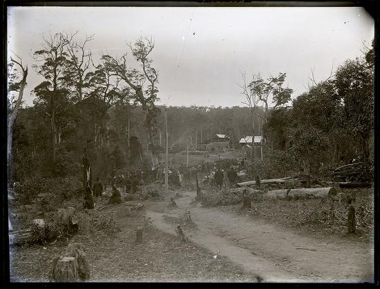 New Lambton C Pit strike, Adamstown, September 1888. From the Ralph Snowball/Norm Barney Collection, University of Newcastle, Cultural Collections.