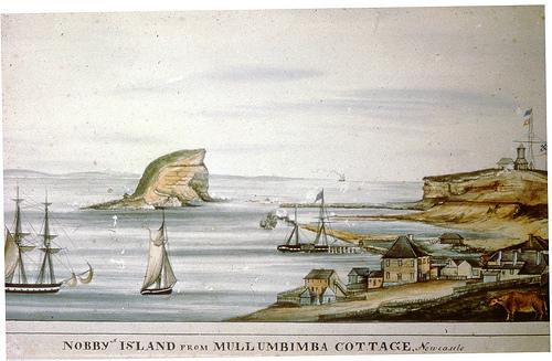 Nobby's Island From Mullumbimba Cottage, Newcastle (c.1830s)
