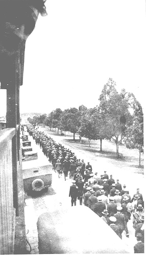 Norman Brown's funeral following the Rothbury Riot, 1929