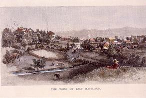  Illustration, 'The Town of East Maitland', artist unknown, undated