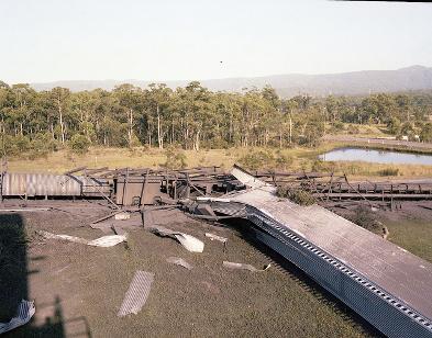 Damage from explosion West Wallsend Number 2 Colliery, 8 January 1979. Courtesy of Brian R Andrews. 
